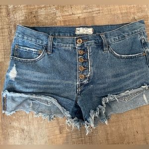 Free people denim shorts